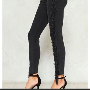 GORGEOUS FRINGED SKINNY JEANS BY EXPRESS
